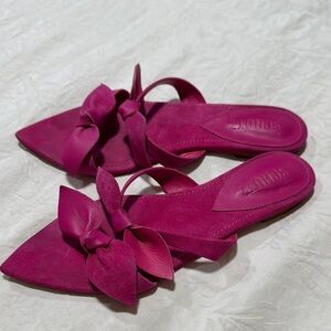 Zara Women's Pink Bow Mules